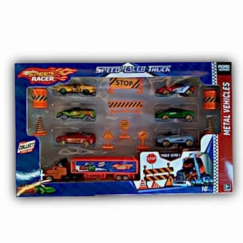 TOYSAN TIR SETİ TRAFİK LEVHALI 6 LI METAL ARABALI TOY-49 *36