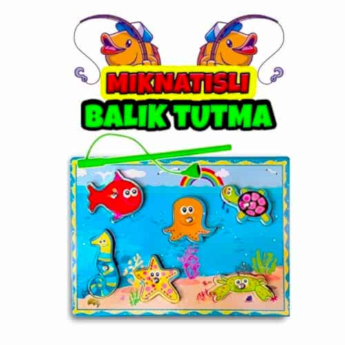 AHŞAP 6 LI MİNİ MIKNATISLI OLTA BALIK KDS-9035 *96