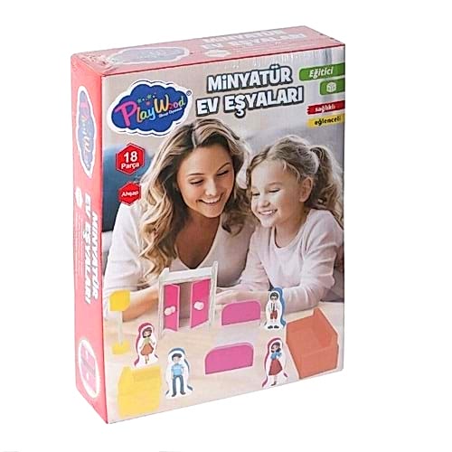 KUTUDA AHŞAP MİNYATÜR EV EŞYALARI SETİ ONY-407 *24