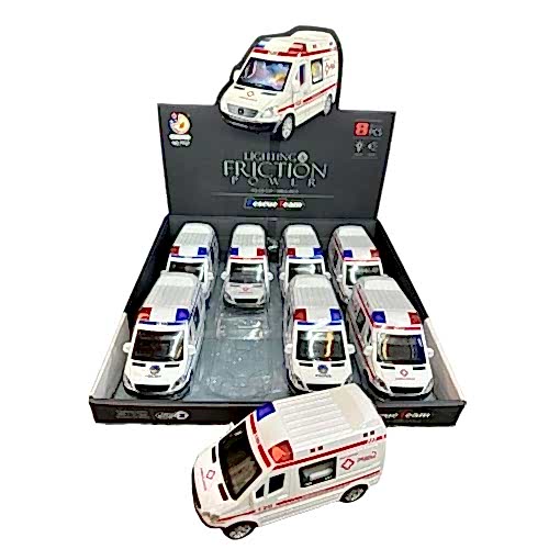 KUTUDA 8 Lİ SESLİ MÜZİKLİ POLİS/AMBULANS MİNİBÜS 7737 *64