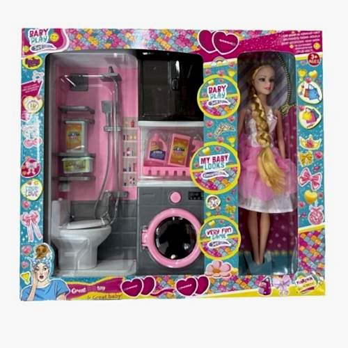 2 Lİ BANYO ÇAMAŞIR MAKİNESİ BEBEKLİ 02392 *18