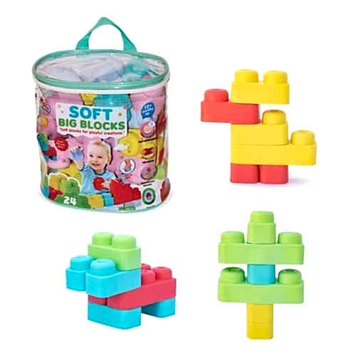 YUMUŞAK SOFT BIG BLOKLAR ÇANTA 24 PARÇA 04008 *12