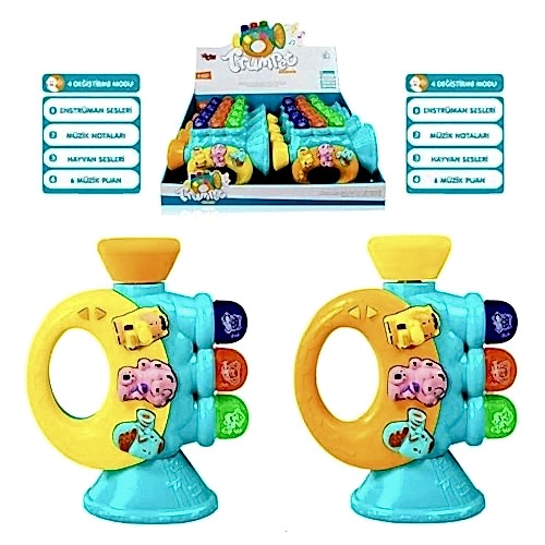 ISIKLI VE MUZIKLI TROMPET BEBEK PIYANOSU 855-38A *48