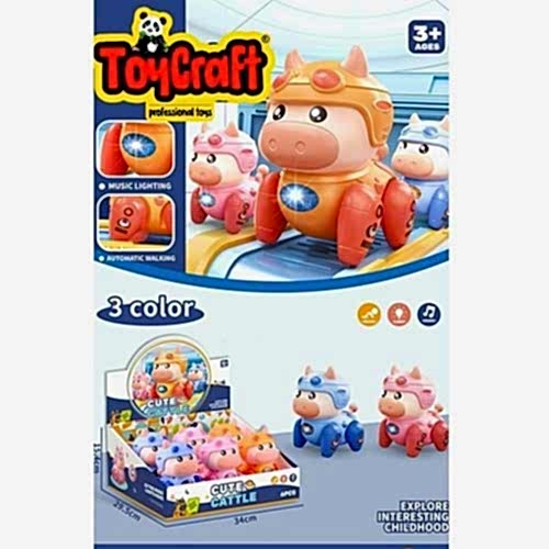 TOYCRAFT DİSPLAY 6 LI IŞIKLI MÜZİKLİ SEVİMLİ İNEK * 60 QB-48Y