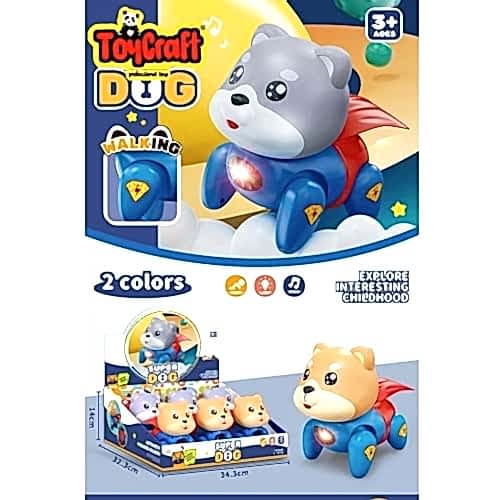 TOYCRAFT DİSPLAY 6 LI IŞIKLI MÜZİKLİ SÜPERDOG KÖPEK * 60 QB-26Y