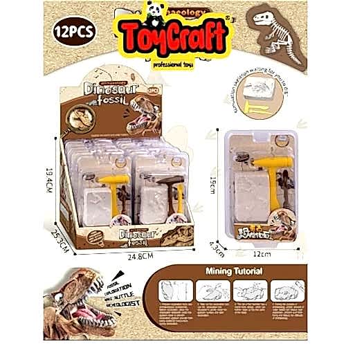 TOYCRAFT DİSP. 12Lİ DİNAZOR FOSİL ARAMA SETİ * 120 KL-102