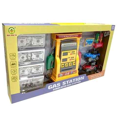 BENZİN İSTASYONU SESLİ IŞIKLI METAL ÇEKBIRAK ARABALI 2192E-27