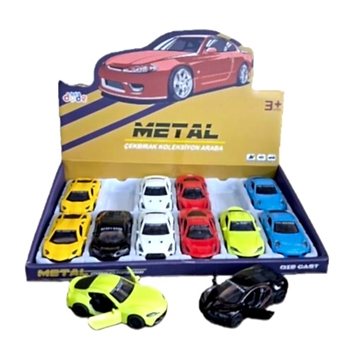 Seher 1:43 Çek Bırak iki Kapılı Metal spor Araba DİSPLAY 4311C *216
