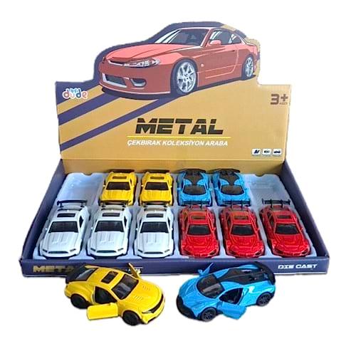 Seher 1:43 Çek Bırak iki Kapılı Metal spor Araba DİSPLAY 4371C *216