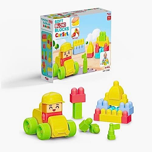 YUMUŞAK BLOKLAR ARABA SET 24 PRÇ 04128 *12